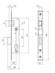 FECHADURA 10027.2 x 25  SOFI