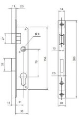 FECHADURA 7539 x 20 T/B SOFI