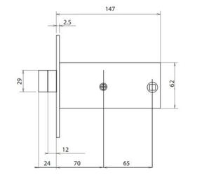 FECHADURA 8416 x 70 CH CRUZ SOFI