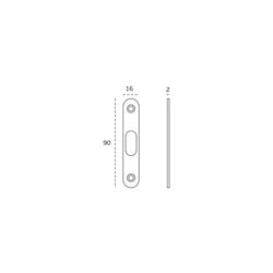 FECHADURA IN.20.915 S/CONCHA INOX P/CORRER