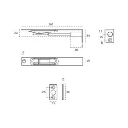FECHO EMBUTIR IN.17.614/200 mm INOX