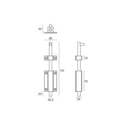 FECHO IN.17.612 x 150 INOX