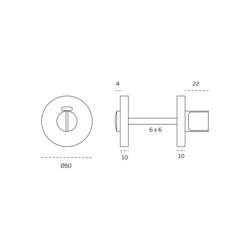 FECHO WC IN.04.234 INOX - VERDE/VERMELHO
