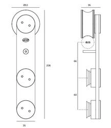 KIT P/PORTAS CORRER VIDRO IN.15.002K